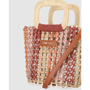 Bolso - Cuero - Medida: 25 cm x 22 cm x 21 cm