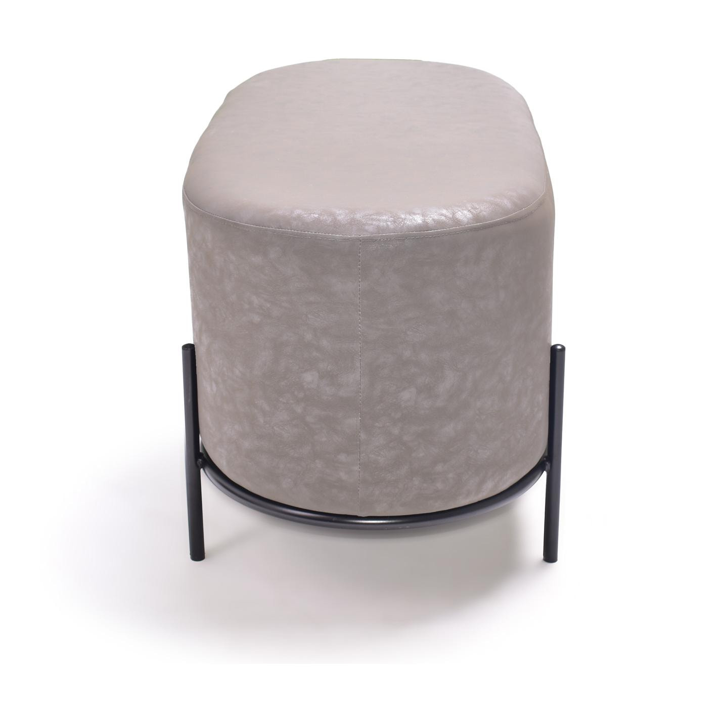 LIPSIA LETHERETTE - Pouf ovale in letherette