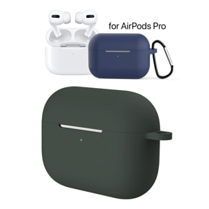 Custodia in silicone per dock di ricarica AirPods Pro, con moschettone