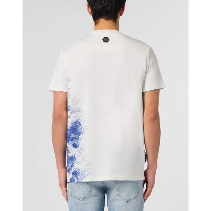 PHILIPP PLEIN Round Neck T-Shirt Ceramic Signature