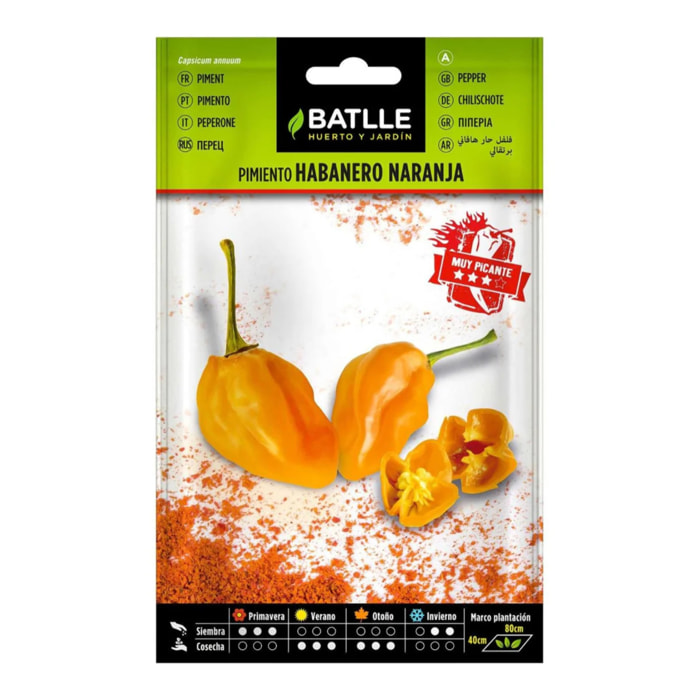 Semillas de Pimiento Habanero naranja Batlle