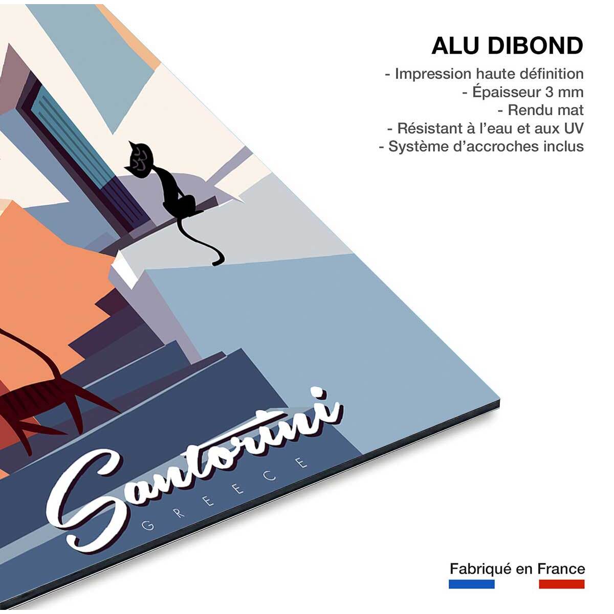 Tableau les chats de santorini Tableau alu Dibond