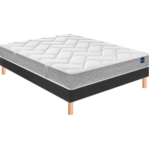 Ensemble BACK TO BASICS 2 places| Matelas H 19cm avec sommiers ferme |confort ferme