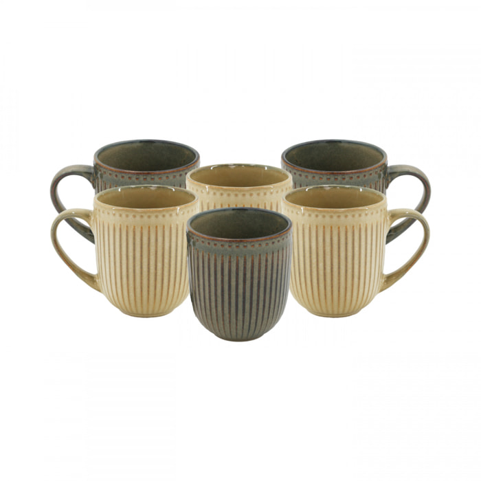Lot de 6 mugs, TERRALHA