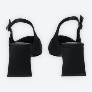 Décolleté sling back Donna Tata Italia Nero