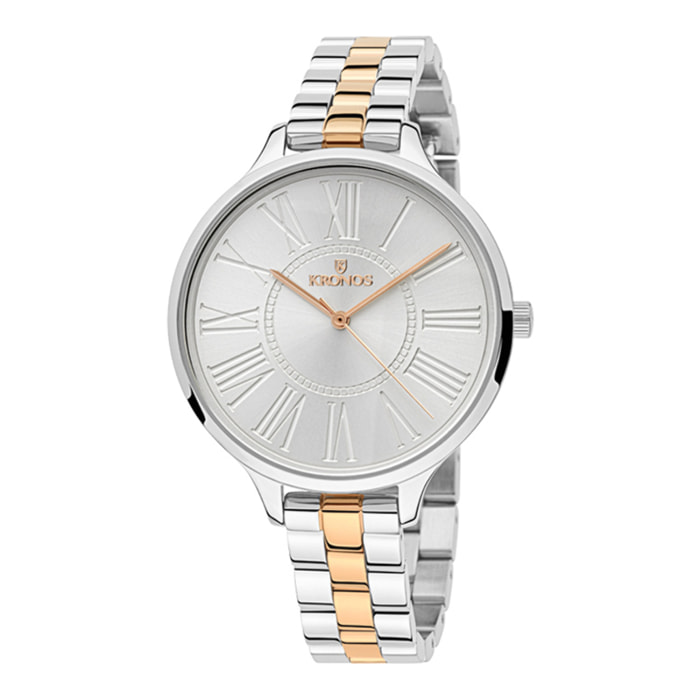 Reloj Kronos K023.9.24.19 Mujer Analogico Cuarzo con Correa de Acero inoxidable