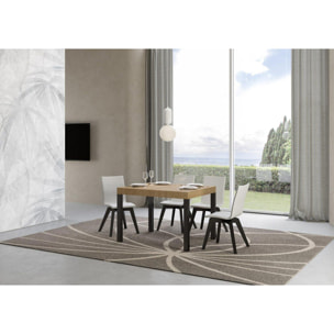 Mesa extensible 70x110/194 cm Everyday Roble Natural estructura Antracita