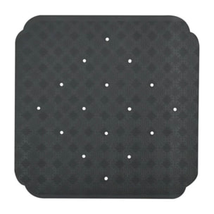 Tapis Fond de douche Caoutchouc RUBY 53x53cm Gris Foncé Spirella
