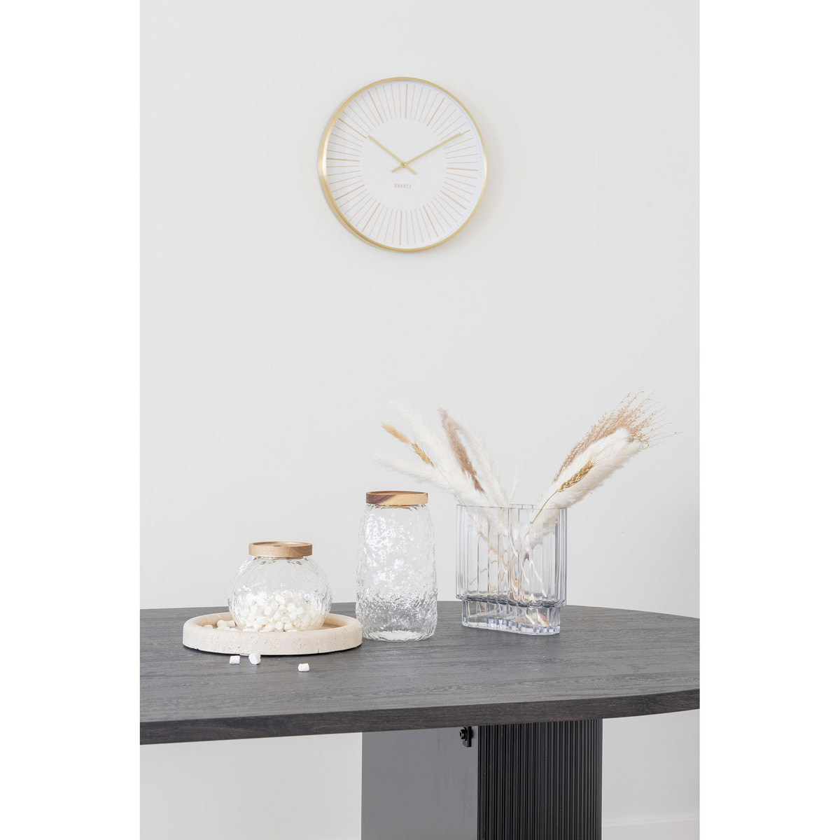Takamaka - Orologio da parete in alluminio dorato con movimento silenzioso ø40 cm