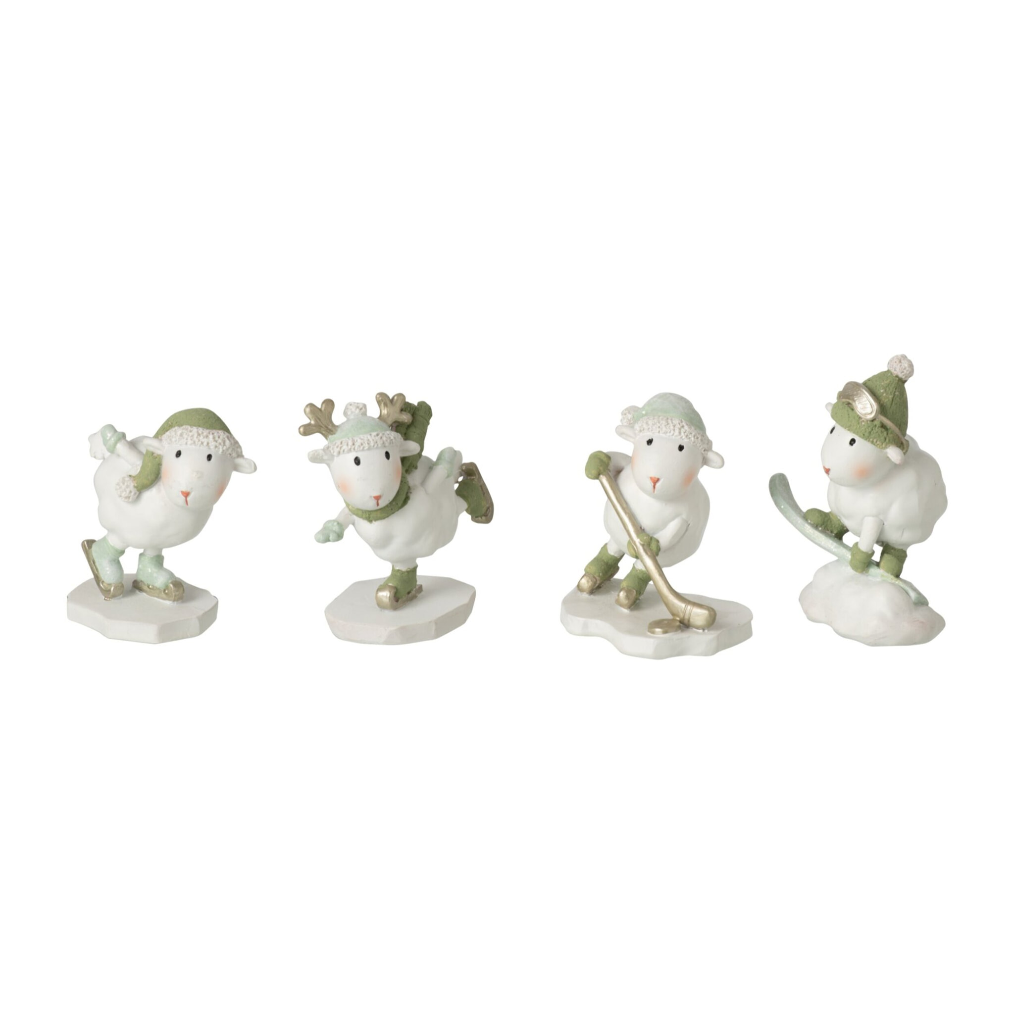 J-Line Mouton patin Pierre - blanc/vert - assortiment de 4