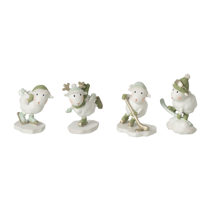 J-Line Mouton patin Pierre - blanc/vert - assortiment de 4
