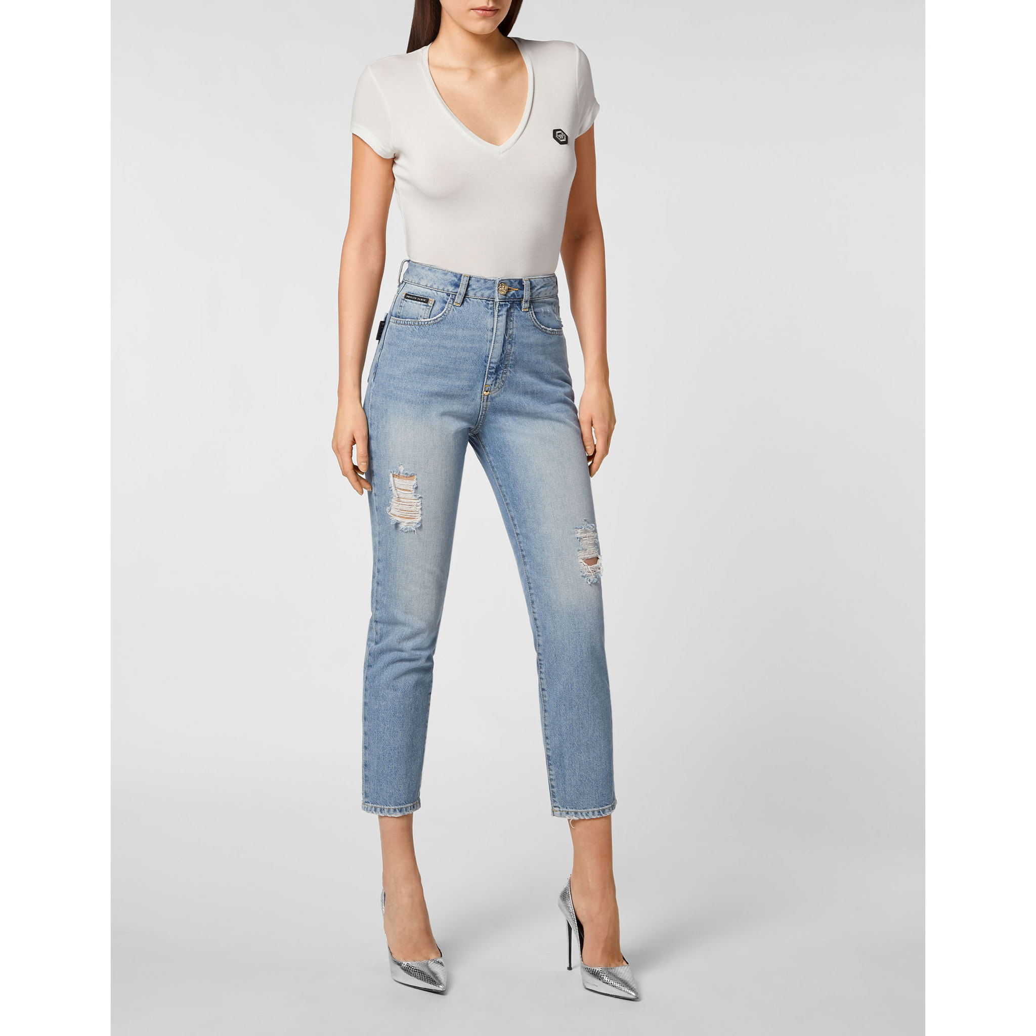 PHILIPP PLEIN Denim Trousers Boyfriend Fit