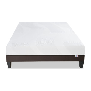 Ensemble Matelas Paris & Sommier KIT15, 24 cm, Mémoire de Forme, technologie Tri-Lattes, Soutien Ferme