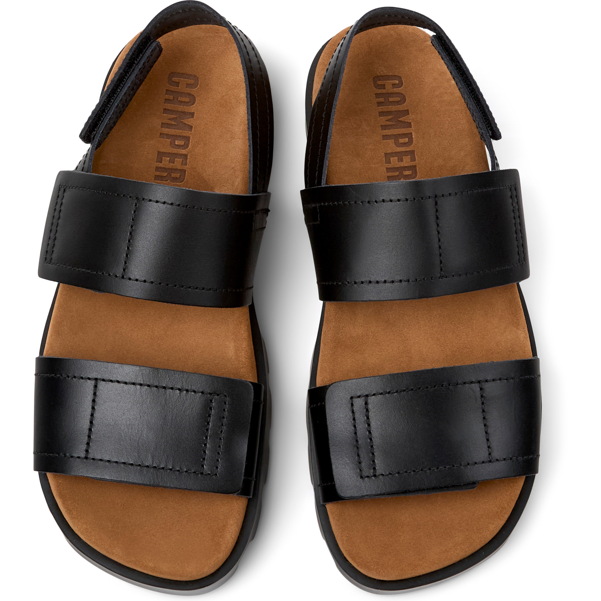 Sandali - CAMPER Brutus Sandal - Nero - Pelle liscia