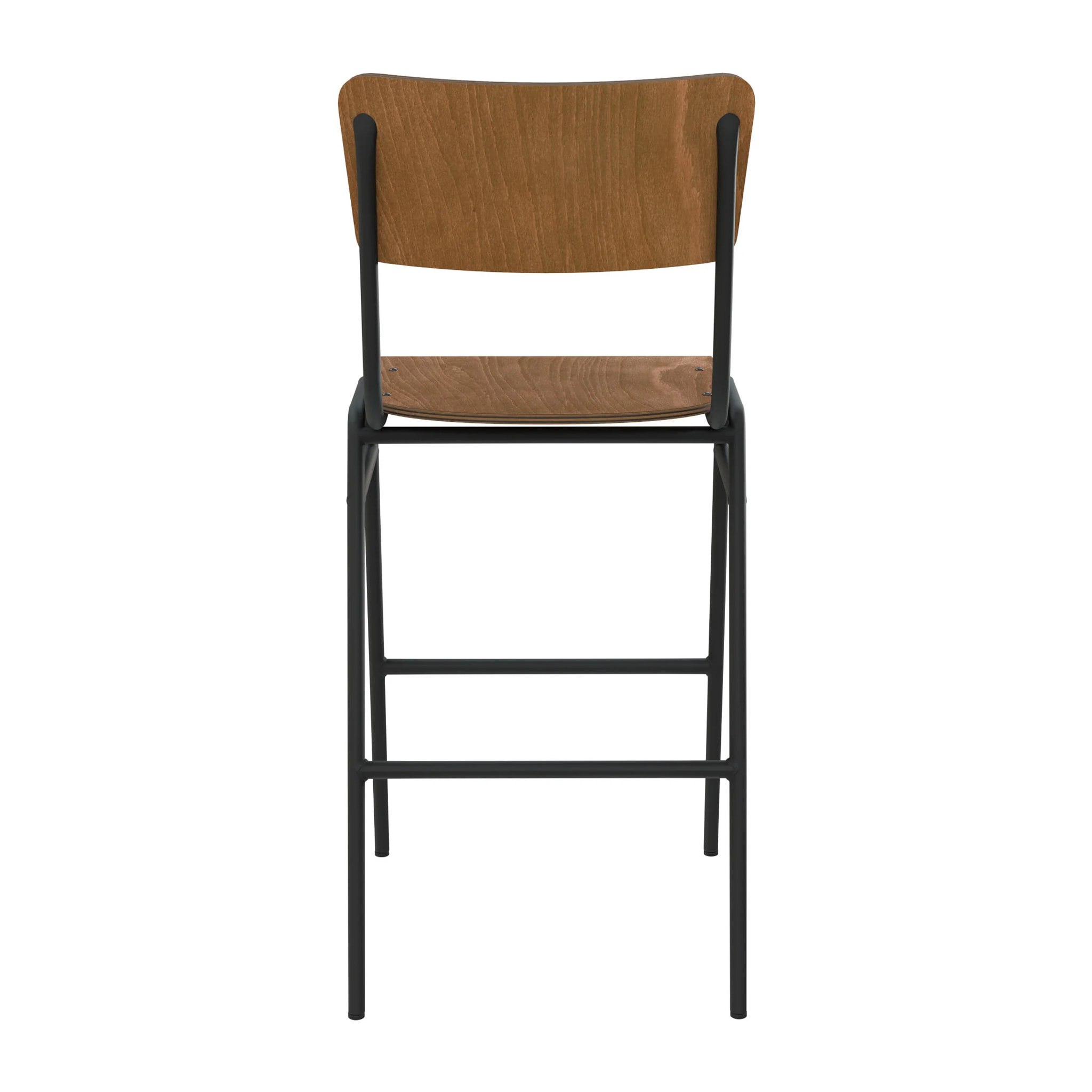 Lot de 2 chaises pour îlot central 66 cm en bois foncé - Clem