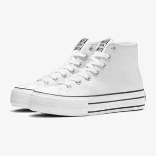 ZAPATILLAS ABOTINADAS PLATAFORMA BLANCO