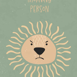 Affiche enfant lion Affiche sous cadre noir
