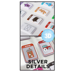 PACK 24 Uds. PEGATINAS STICKERS RELIEVE DISEÑO COLORES