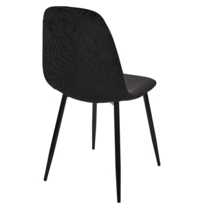 Chaise Pieds Metal Leaf Noir - Lot De 4