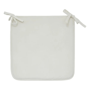 Galette de chaise Lilou ivoire 38x38cm