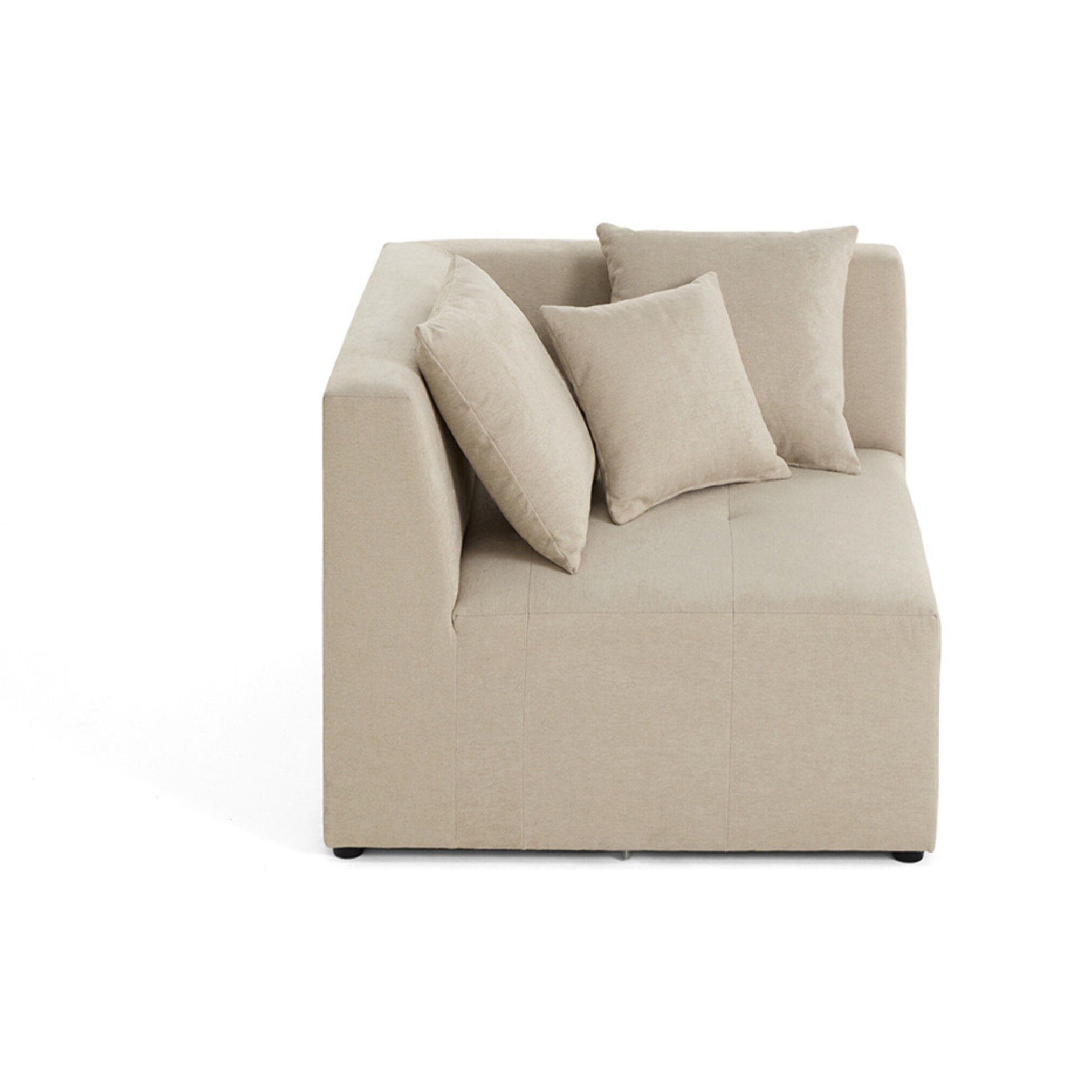 Amalfi - module d'angle réversible - en tissu - Beige