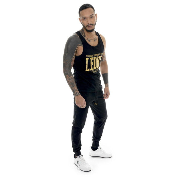 Camiseta de tirantes de algodón elástico para hombre Leone Boxing Legend