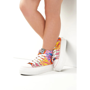 Zapatillas Altas Patchwork Multicolor B&W