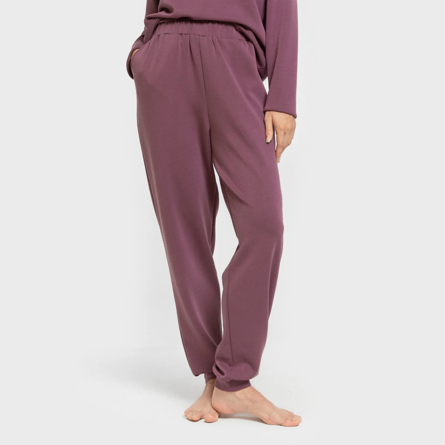 Pantaloni jogger in stile modal da donna