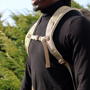 Sac à dos en tissu beige