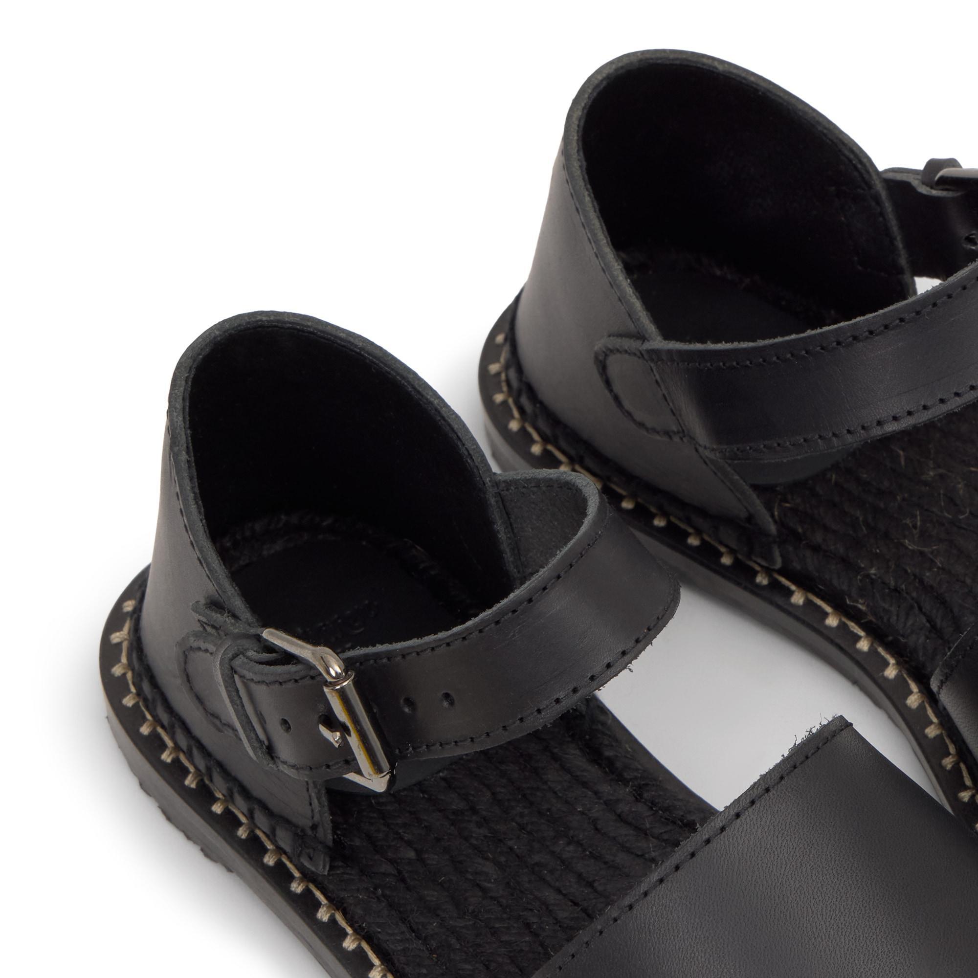 Sandalia plana Polly en napa con suela de yute y tpu