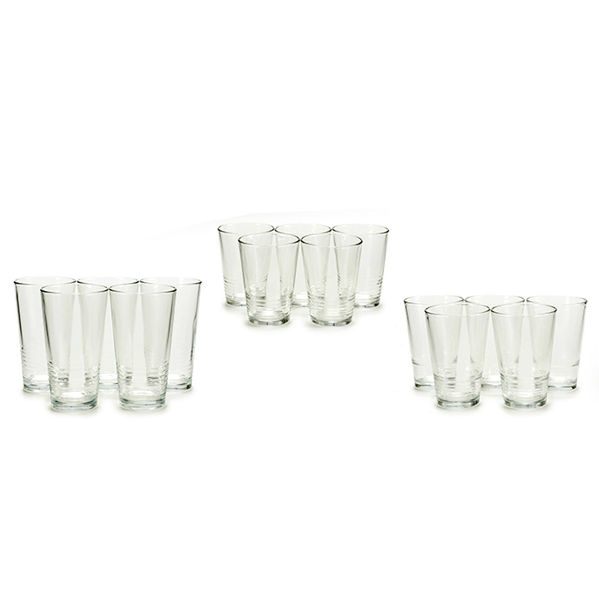 Set 18 vasos lineas colección vivalto