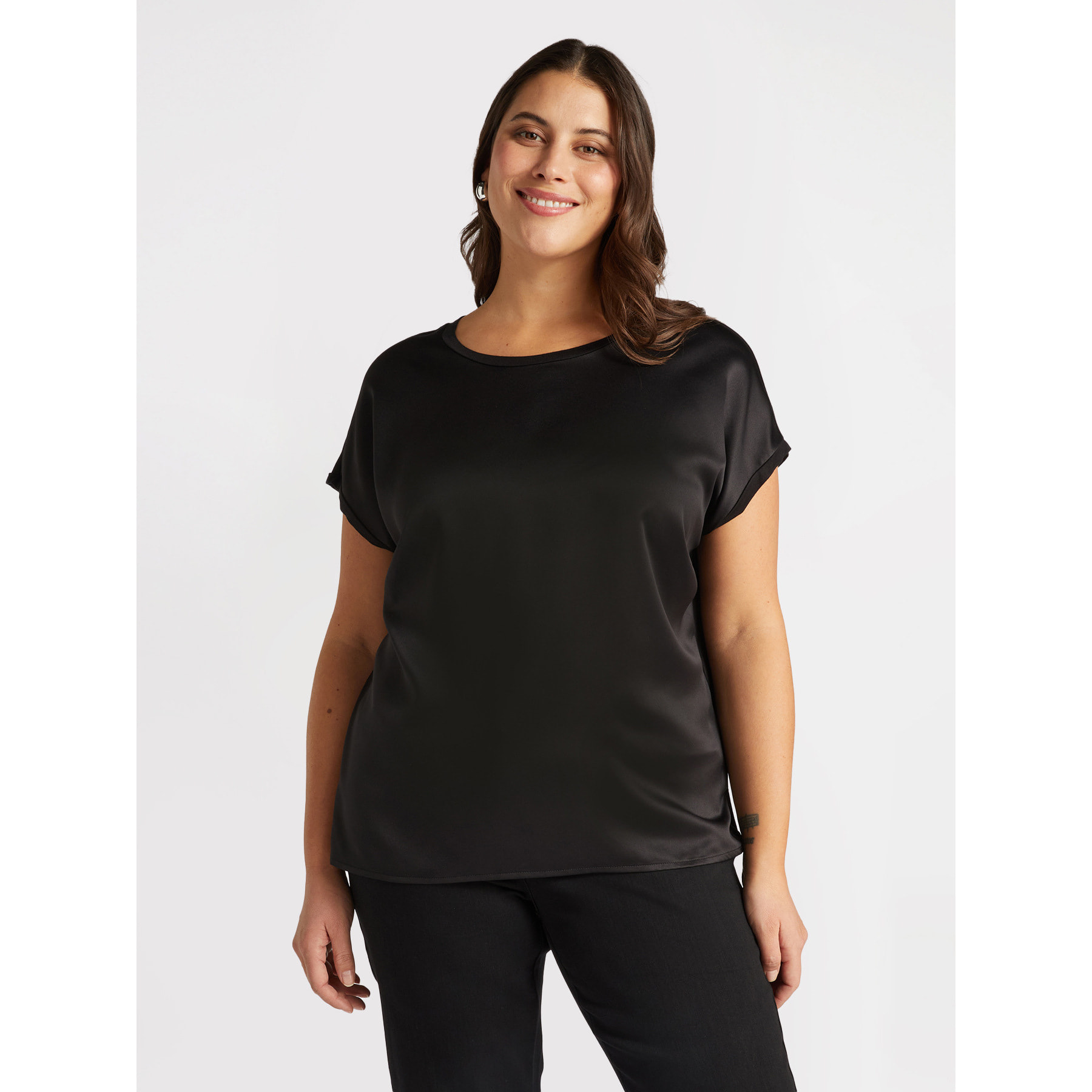 Fiorella Rubino - Blusa de raso - Negro