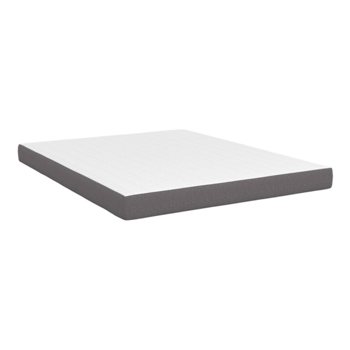Matelas mémoire de forme 160x200x16cm blanc et gris