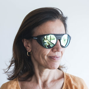 Gafas de sol OCEAN RODAS - montura negra mate / lentes Revo azules