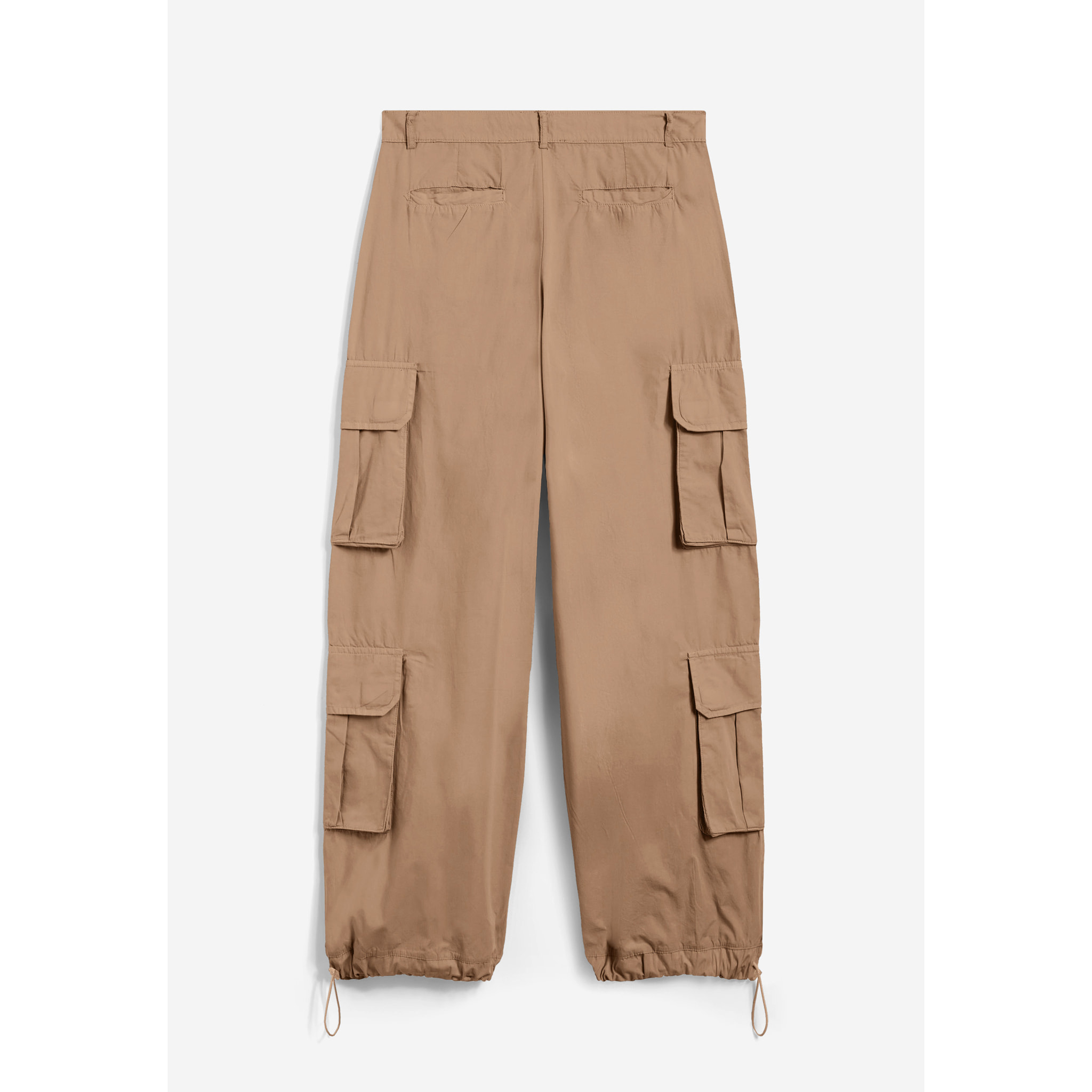 Pantaloni cargo baggy fit in popeline con quattro tasconi