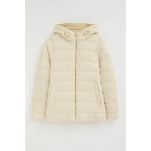 Giacca ultraleggera Agueda color crema e beige con logo Polo Club