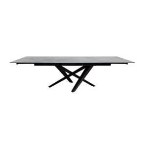 Table de repas extensible en céramique & métal 180/260 cm - DRIO