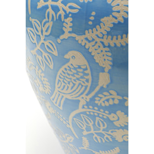 Vase bleu oiseaux 33cm Kare Design