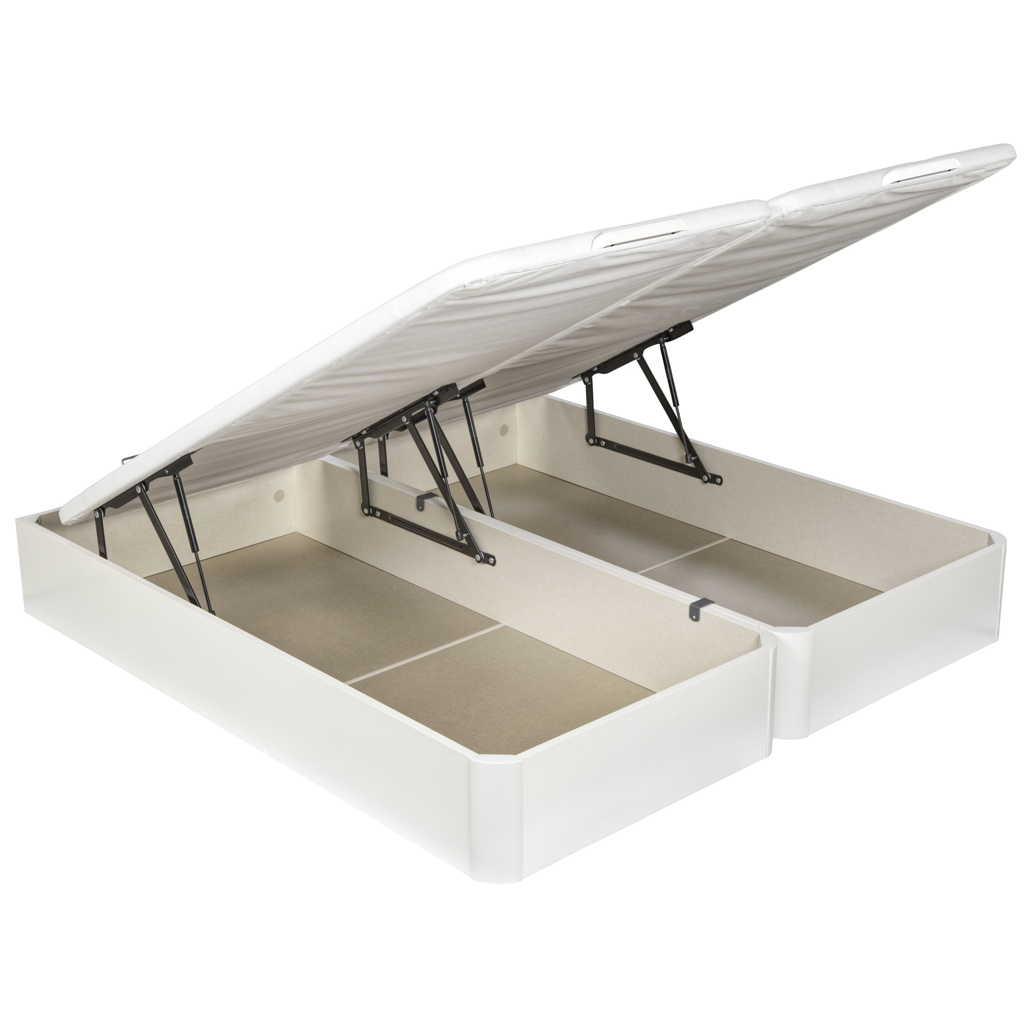 Canapé Abatible 32CM | ENVÍO, MONTAJE Y RECOGIDA ANTIGUO INCLUIDO | Madera | Blanco | Gran capacidad | Tapa 3D | WHAT THE SLEEP