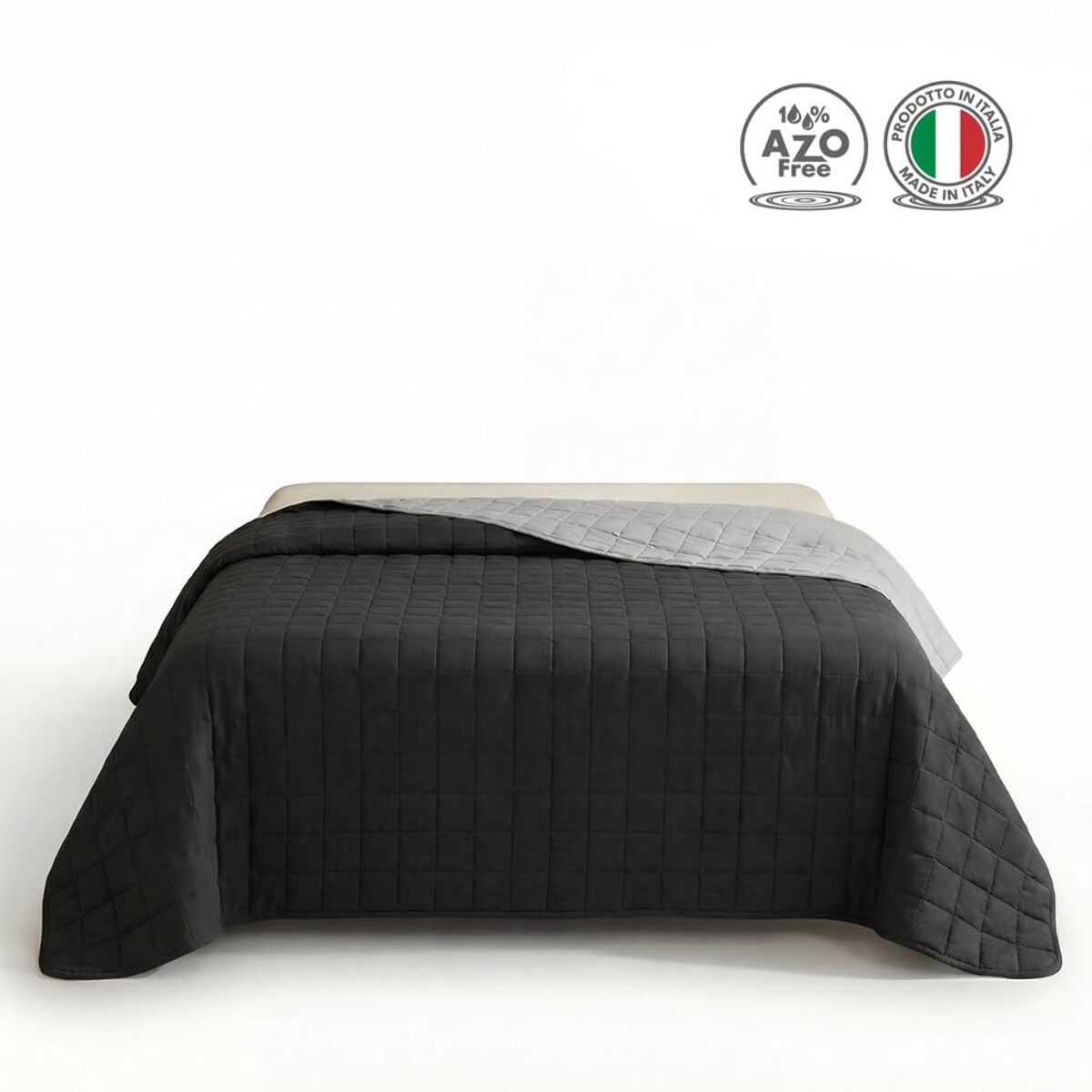 Copriletto una piazza e mezza estivo leggero double face 210x260 cm, trapunta estiva traspirante e morbida, coperta primaverile elegante e moderna, design reversibile per doppio stile, ideale per stagione calda, resistente e facile da lavare