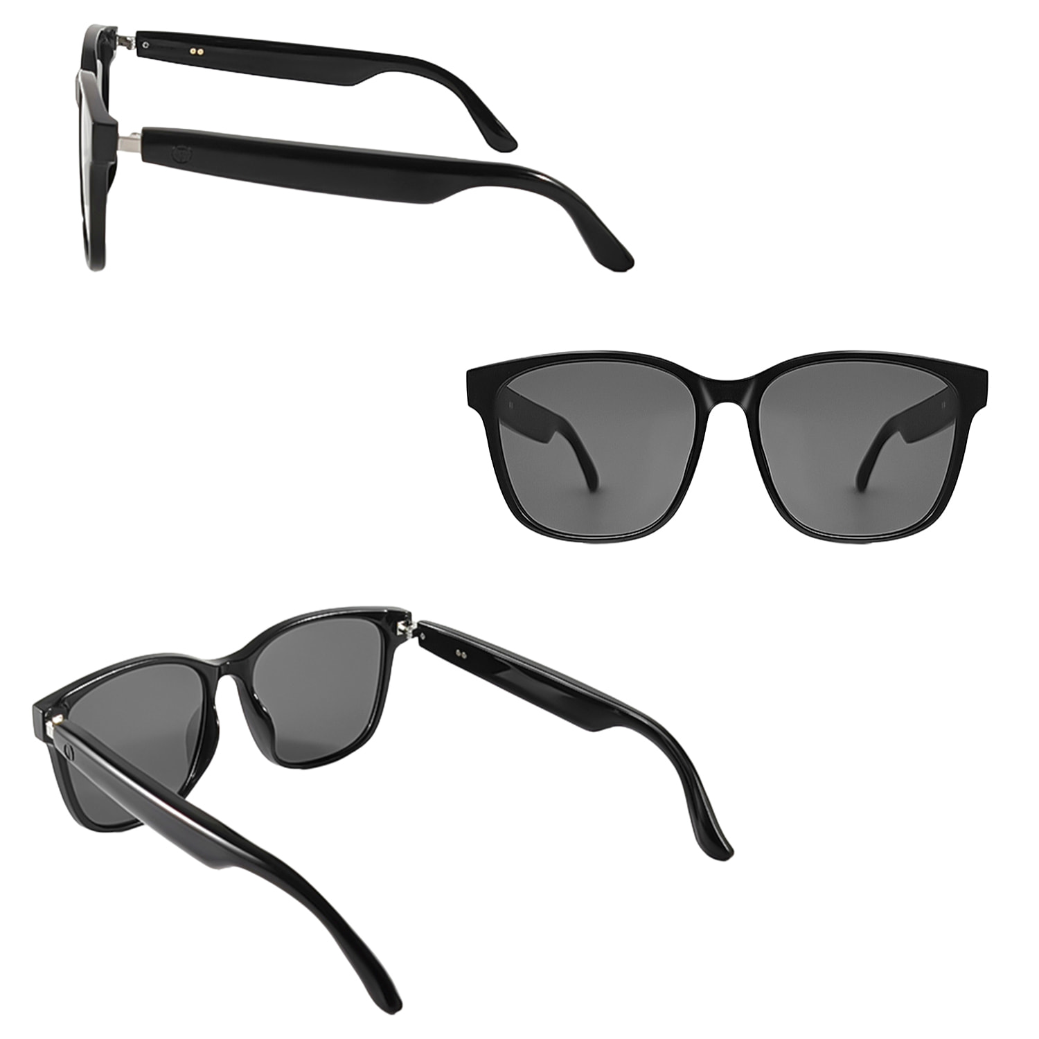 Occhiali intelligenti GS08, chiamata bluetooth, assistente vocale, telecomando per la fotocamera.