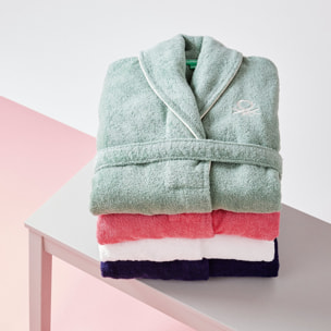 Albornoz 420gsm 100% algodon c/ logo bordado rosa core benetton
