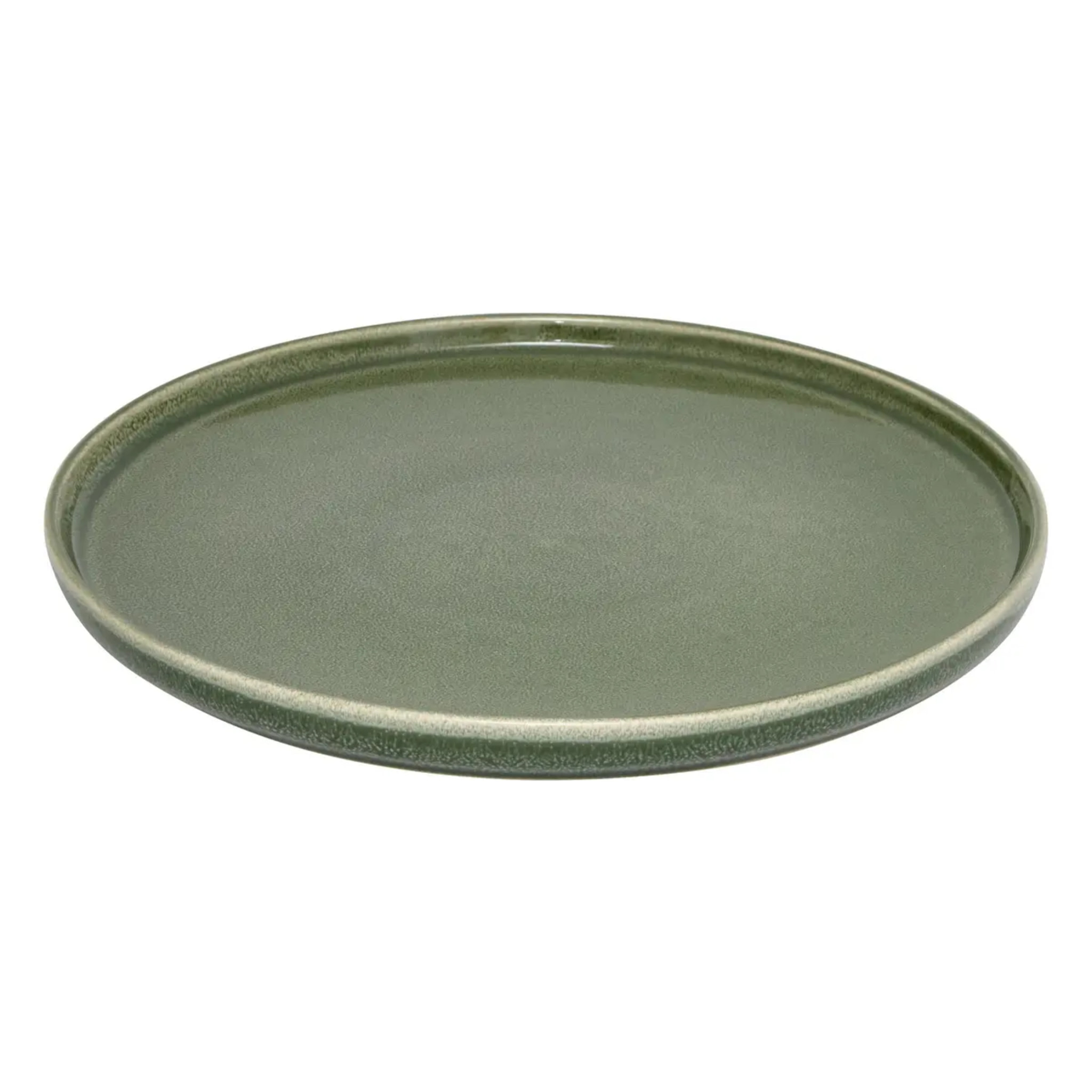Assiette plate Terre inconnue vert Kaki D26,7xH2,3cm