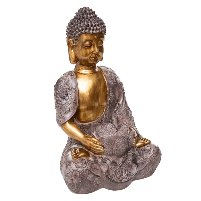 Statuette bouddha - résine - H37 cm