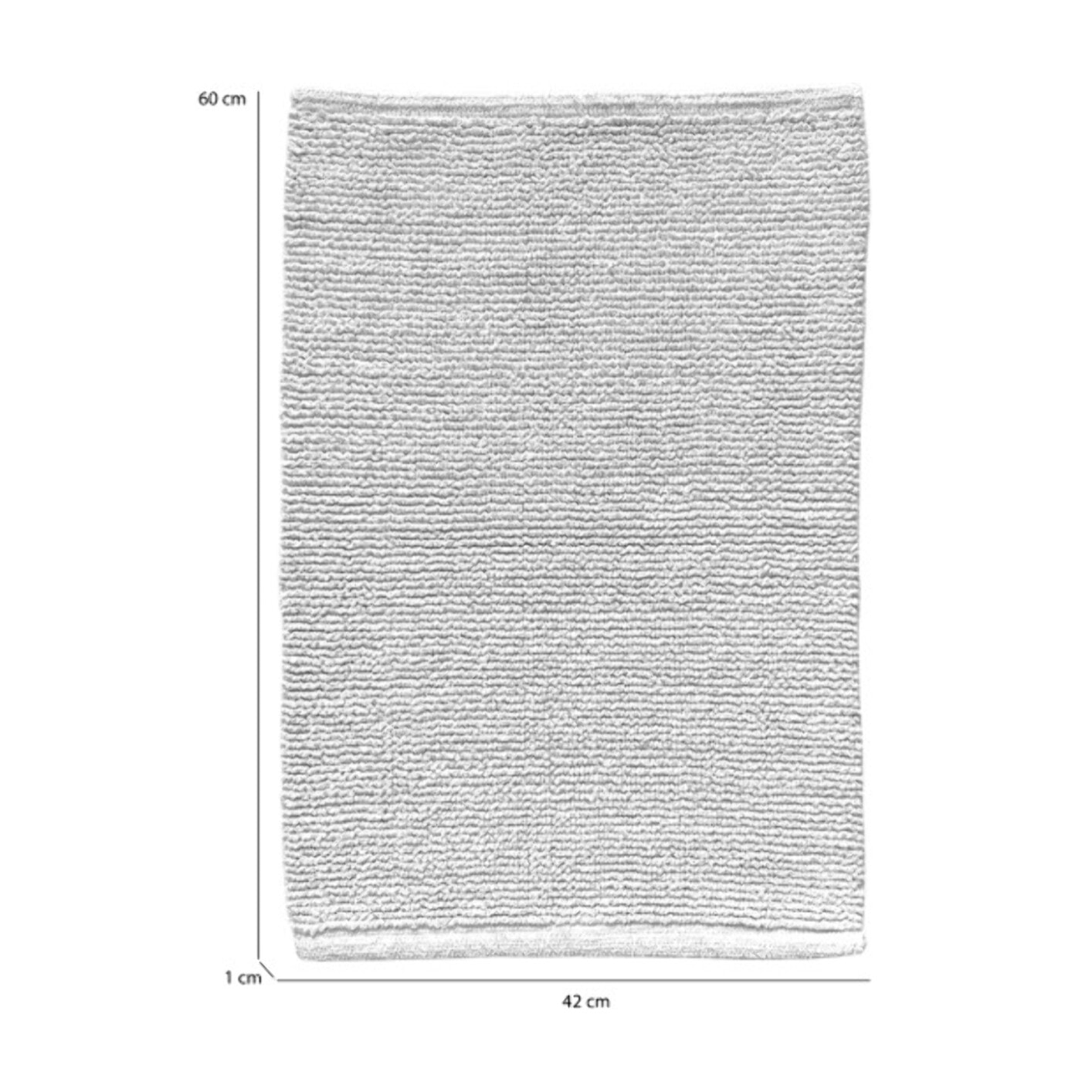 Tapis de salle de bain rectangulaire 40 x 60 cm en coton - 6 coloris - WILLOW