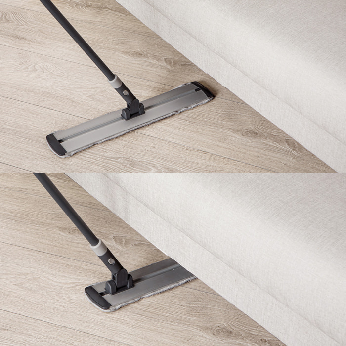 Tête de balai coulissant "Click & Clean" gris