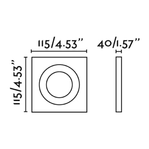 ARGON SQ Lampada incasso nera