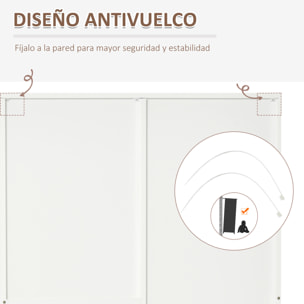 Armario Ropero de 2 Puertas con Espejo 3 Cajones Estantes Ajustables y Barra para Colgar Incluida Mueble Auxiliar para Dormitorio Habitación 80x50x180 cm Blanco