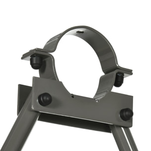 Balançoire agrès face à face enfant 3 à 6 ans - selles larges, guidon, repose-pied - gris vert