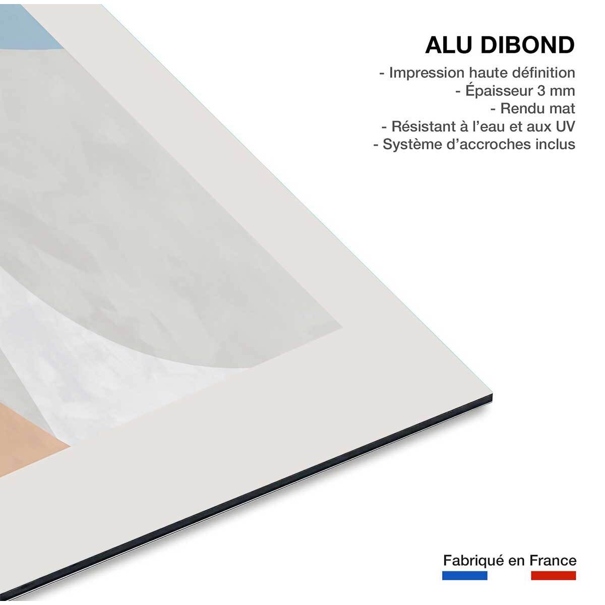 Tableau light beige contempory Tableau alu Dibond